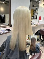 コワファースト長崎シャンプーボーイ 2nd(COIFF1RST 長崎 SHAMPOO BOY)&nbsp;長崎 ケアブリーチ ダブルカラー ホワイトブロンド