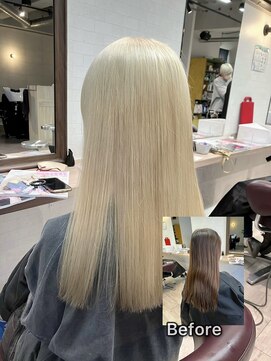 コワファースト長崎シャンプーボーイ 2nd(COIFF1RST 長崎 SHAMPOO BOY) 長崎 ケアブリーチ ダブルカラー ホワイトブロンド