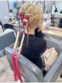 【ヘアセットサロンfirst】ダブルリングポニー♪