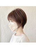 くびれショート/ショートボブ/ベージュカラー/20代/30代/40代