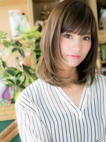 カバーヘア ブリス 北浦和(COVER HAIR bliss)&nbsp;斜めバングオリーブアッシュレイヤーカットh4北浦和20代30代40代