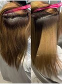 美髪矯正 before after