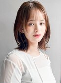 艶感愛されアプリコットオレンジ20代30代40代◎サイドバング