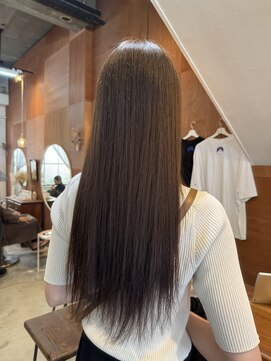 チャプター 問屋町(chapter) 透明感ケアカラーグレージュブラウンカラーロングストレートヘア