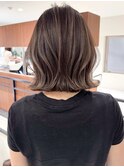 ハイライトバレイヤージュダブルカラーショートカット30代40代