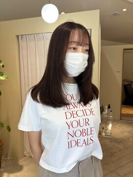 チョコレートブラウン/顔まわりレイヤー