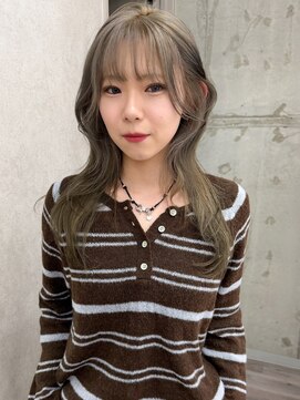 アロ 大阪梅田(alo) 【momoa】オリーブグレージュ《ブリーチ/大阪梅田》