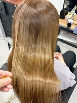 ハーシーバイアポロ 相模大野(HERSHE by apollo) x髪質改善/ホワイトグレージュ/レイヤーカット/チェリーブラウン