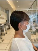 30代40代大人可愛い丸みショートボブ似合わせ小顔カット摂津本山