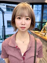 サンドレオ 新宿店(sand Leo)&nbsp;ミディアムレイヤーカット/髪質改善/韓国/前髪/新宿/ブリーチ