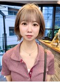 ミディアムレイヤーカット/髪質改善/韓国/前髪/新宿/ブリーチ