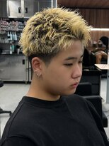 エルマーク メンズパーマ 心斎橋(L-MARK)&nbsp;ダブルカラー/ブリーチ/ミルクティー/ヘアカラー/men's