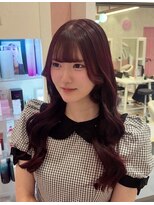 リー 梅田(Lee)&nbsp;ブリーチ履歴あり　ラベンダーピンクカラー