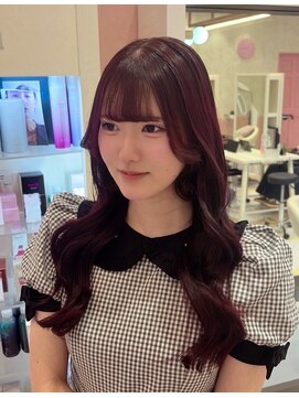 リー 梅田(Lee) ブリーチ履歴あり　ラベンダーピンクカラー