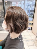 ピュア プレイス ラボ(PURE PLACE LABO)&nbsp;【PURE PLACE×北島】 クセ毛カーリーボブ×クリアベージュ