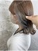 インナーカラーグレージュ10代20代11000円