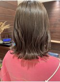 切りっぱなしボブ×ミントまろやかベージュ★中村大輔