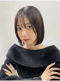切りっぱなしボブ/エアリーロング/美髪/ピンクブラウン/表参道
