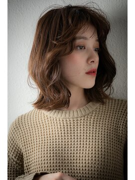 カバーヘア ブリス 川口(COVER HAIR bliss) グレージュアッシュふんわりカールくびれヘアw川口30代40代50代