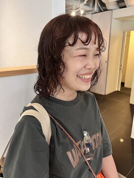 カフ(CAF) CAF FUKO オレンジブラウン/くるくるパーマ/大阪/心斎橋