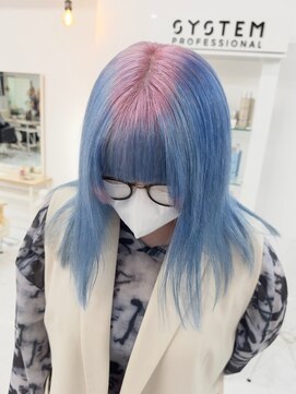 リル ラウム 原宿(LiL Raum) ルーツカラー/デザインカラー/原宿/原宿ブリーチ/レイヤーカット