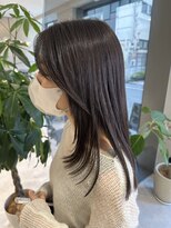 ミズチャーム(Ms.CHARM)&nbsp;内巻きミディアム艶髪グレージュ