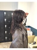 レイヤーカット+ゆるウェーブパーマ