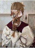 振袖着付け × 編みおろしアレンジ