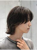 渋谷メンズミディアムパーマメンズボブ緩めスパイラルパーマ