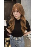 ロング ミルクティー ベージュ