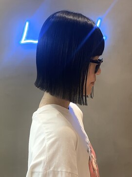 ロンドアジュール 横浜(Lond azur) ミニウルフレイヤーカット顔周り前髪韓国ショートボブ/横浜