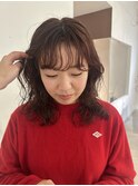 パーマ×暖色カラー