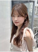 くるみちゃんハーフアップヘアアレンジブラウンカラーヘアセット