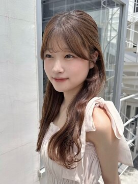 ミミバイカシュカシュ(mimi by cache cache) くるみちゃんハーフアップヘアアレンジブラウンカラーヘアセット