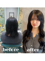 ガルボヘアー 心斎橋店(garbohair)&nbsp;お客様before＆after#プルエクステ#心斎橋エクステ