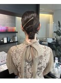 ヘアセット/ヘアアレンジ/タイト/個性派/結婚式