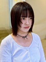 ヒース 姪浜(Heath)&nbsp;顔周りレイヤー 切りっぱなしボブ 小顔カット レイヤーカット