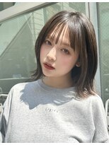 ミンクス 青山店(MINX) ナチュラルな抜け感が魅力!大人可愛い外ハネくびれボブ【松下】