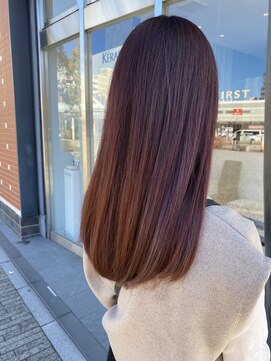コワファースト 大分(COIFF1RST) レッドブラウン/艶髪/ブリーチなし