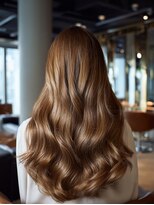 アース 天満橋店(HAIR & MAKE EARTH) ブリーチなしカラー◎艶髪ロング×チョコブラウン