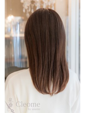 クレオメ バイ スーリール 五反田店(cleome by sourire) シースルーバング大人ガーリーミディアムレイヤーカット黒髪美髪