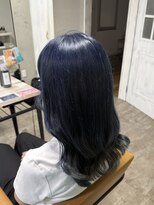アジールヘア 赤羽駅南口店(agir hair) ネイビー/ブリーチ/ダブルカラー/寒色カラー/赤羽