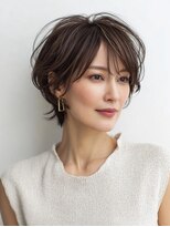 Heart's美人設計と白髪ぼかし専門店 青山表参道店 脱白髪染め/ショートヘア【ハーツ】&nbsp;白髪ぼかし脱白髪染め似合わせショートボブ40代50代60代