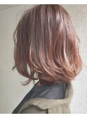 【Marlお客様スタイル】オレンジベージュの無造作ボブ♪