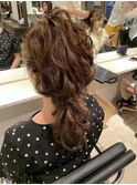 *結婚式*花嫁*参列/ローポニーテール