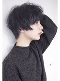 小顔マニッシュ黒髪ハンサムショート20代30代40代前下がり◎池袋