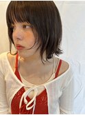 【今やりたい髪型No.1】外はねボブ×グレージュ(ブリーチなし)