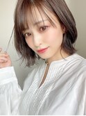 韓国前髪顔周りショートボブ×フェミニン【新宿/髪質改善】