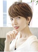 大人マッシュショート/丸みショート/イメチェン/30代40代50代