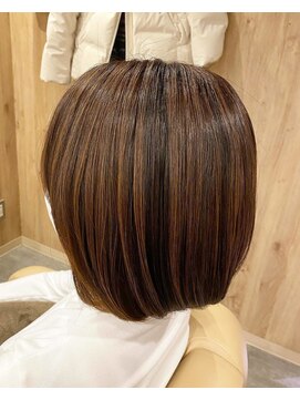 カミケンパセオ(kamiken.paseo) 美髪ローライトミックスカラー上品ナチュラル【カミケンパセオ】